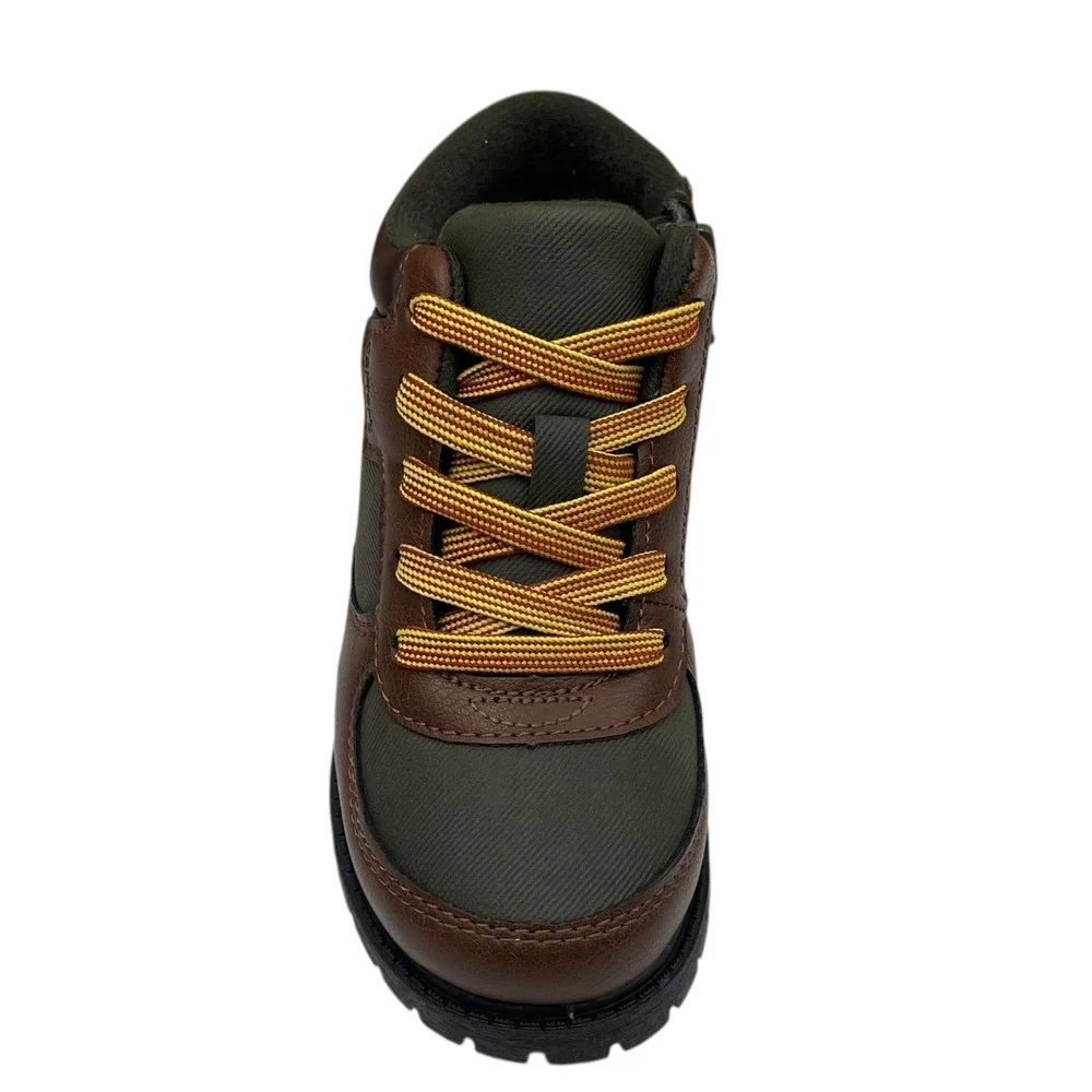 Carter's Toddler Boys Boston Fashion Ankle Boot Size 9 Brown-Olive Slip-on Style